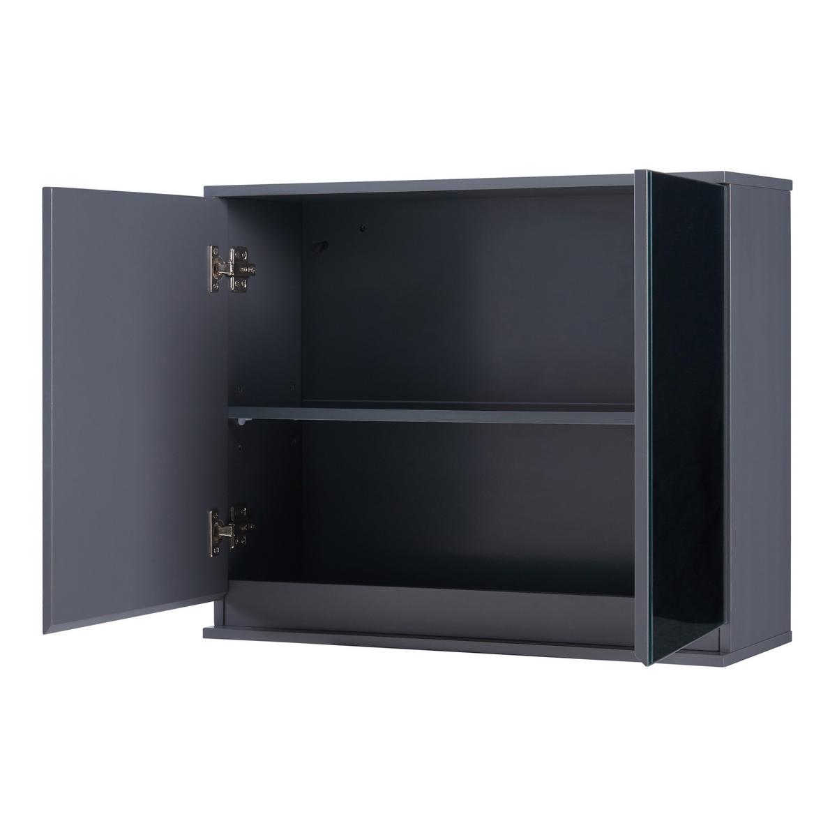 SPIEGELSCHRANK Overath - Grau, Holzwerkstoff (60/49.5/20cm) - [en.casa]