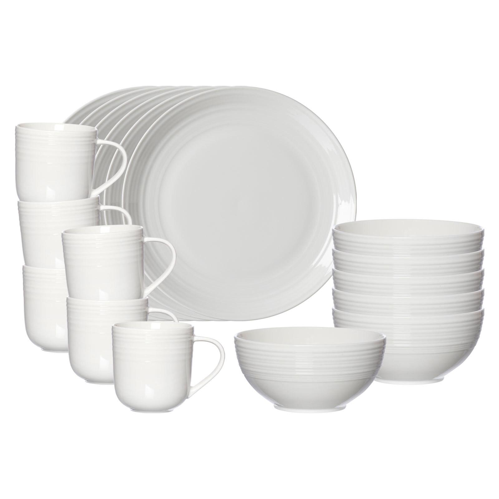 FRÜHSTÜCKS-SET Levi Weiß 18-tlg. - Weiß, Keramik (2/2/2cm) - Ritzenhoff Breker