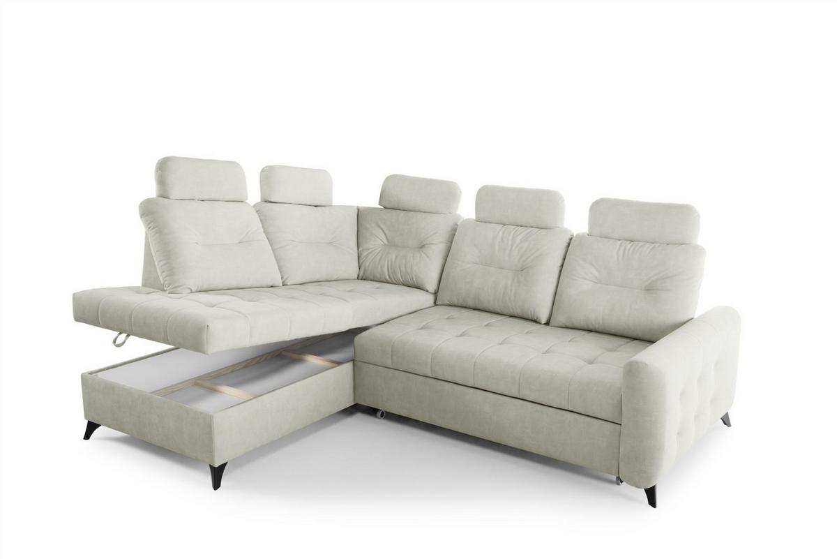ECKSOFA Wendie - Beige, Holzwerkstoff/Textil (200/250cm) - Fun Möbel