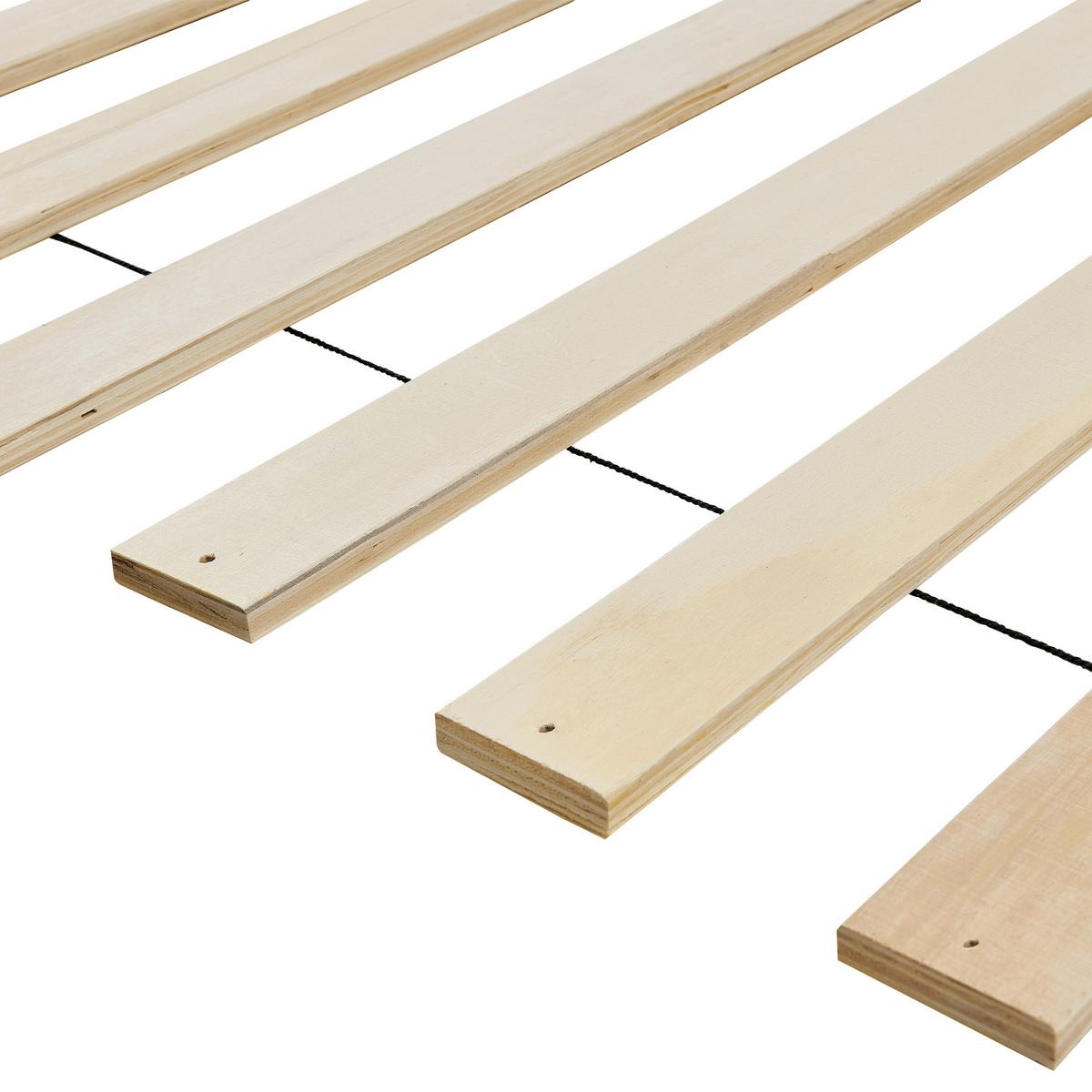 BETT mit LED 160/200 cm Gummibaumholz Braun Varzy - Braun, Holz (160/200cm) - Beliani