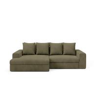 ECKSOFA Paola 3 Sitzplätze Grün - Grün, Holz (272/167cm) - Petits-meubles