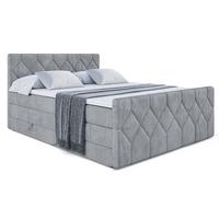 BOXSPRINGBETT CATOR-Z KING - 140x200 - H3/H4 - Grau - Grau, Holzwerkstoff (140/200cm) - ALTDECOR