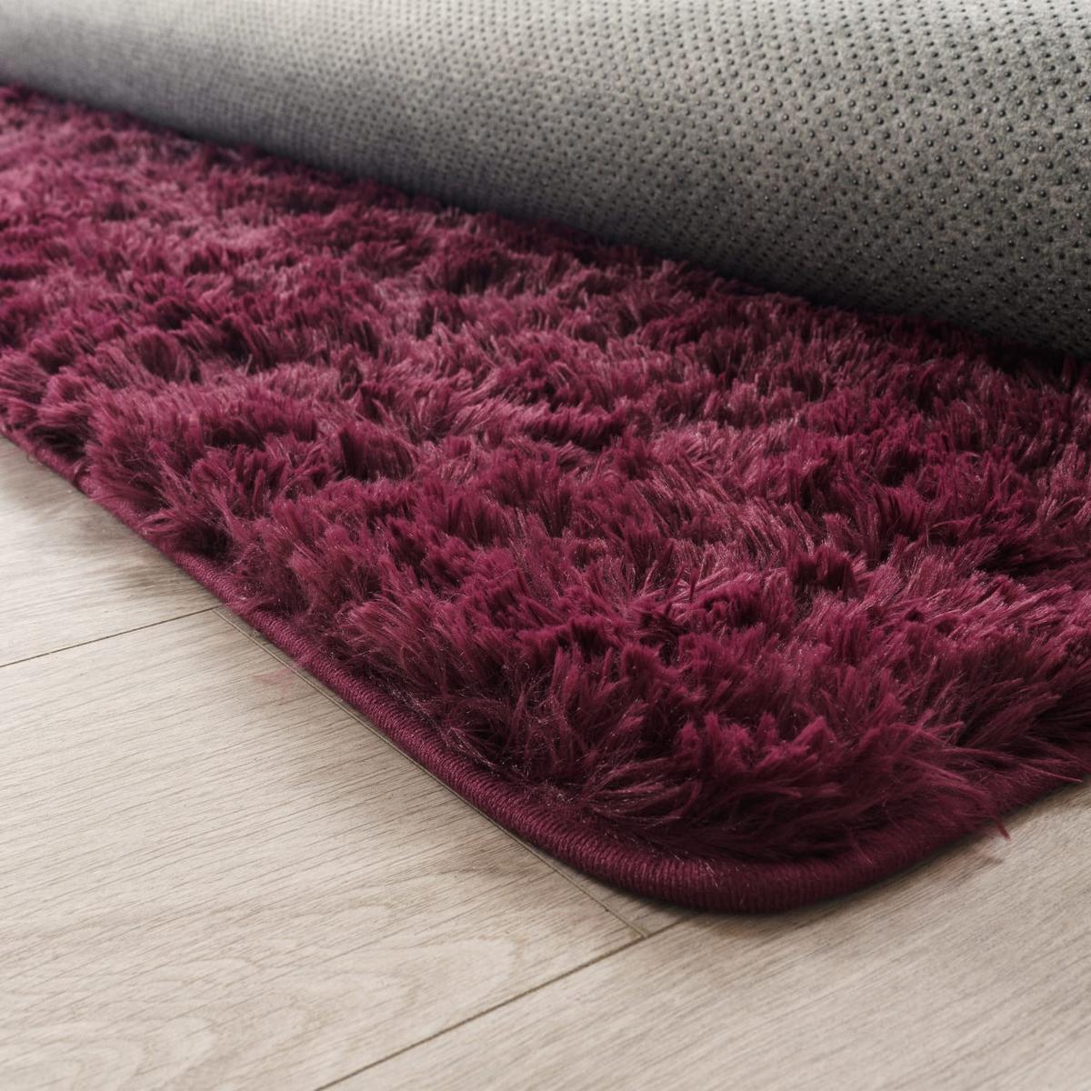 HOCHFLORTEPPICH, einfarbig, aus Polyester, Lila, 160 x 220 cm - Lila, Textil (220/160cm) - KADIMA DESIGN