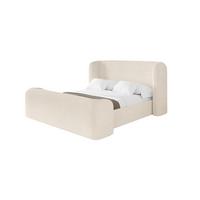 POLSTERBETT mit Bettkasten, Fußteil und Lattenrost, Bett mit Matratze H3/H4 - ESTI-Z 140x200 Beige - Kaschmir, Holzwerkstoff/Textil (140/200cm) - ALTDECOR