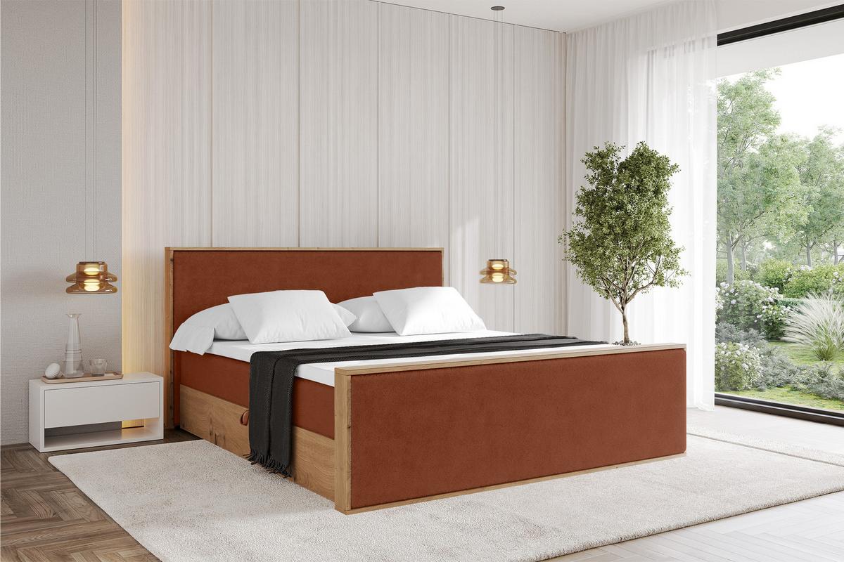 BOXBETT LOLLI9 -Z 140x200 - H4 Rot - Rot, Holzwerkstoff (140/200cm) - ALTDECOR