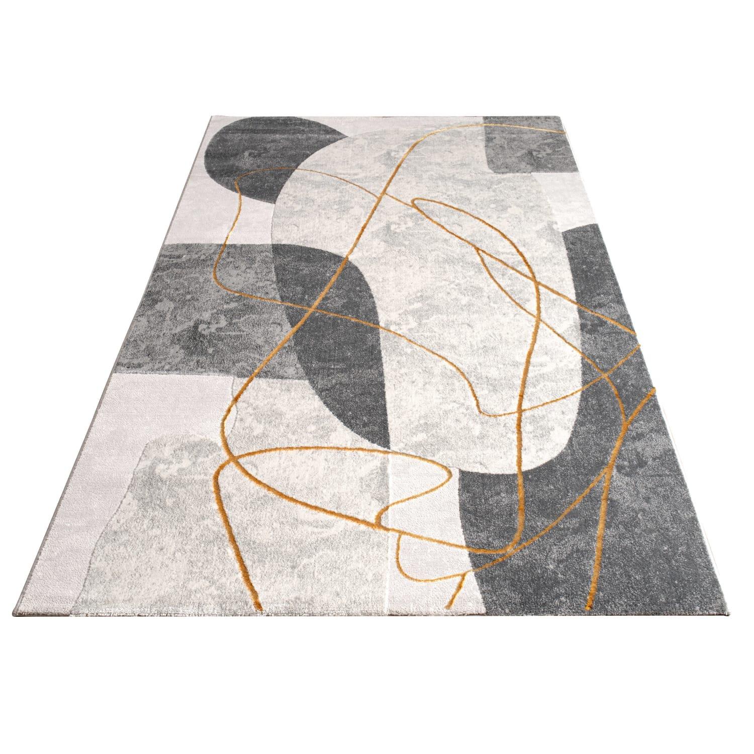 KURZFLORTEPPICH, abstrakt, aus Polypropylen, Florhöhe 11 mm, Grau, 240 x 340 cm - Grau, Textil (340/240cm) - KADIMA DESIGN