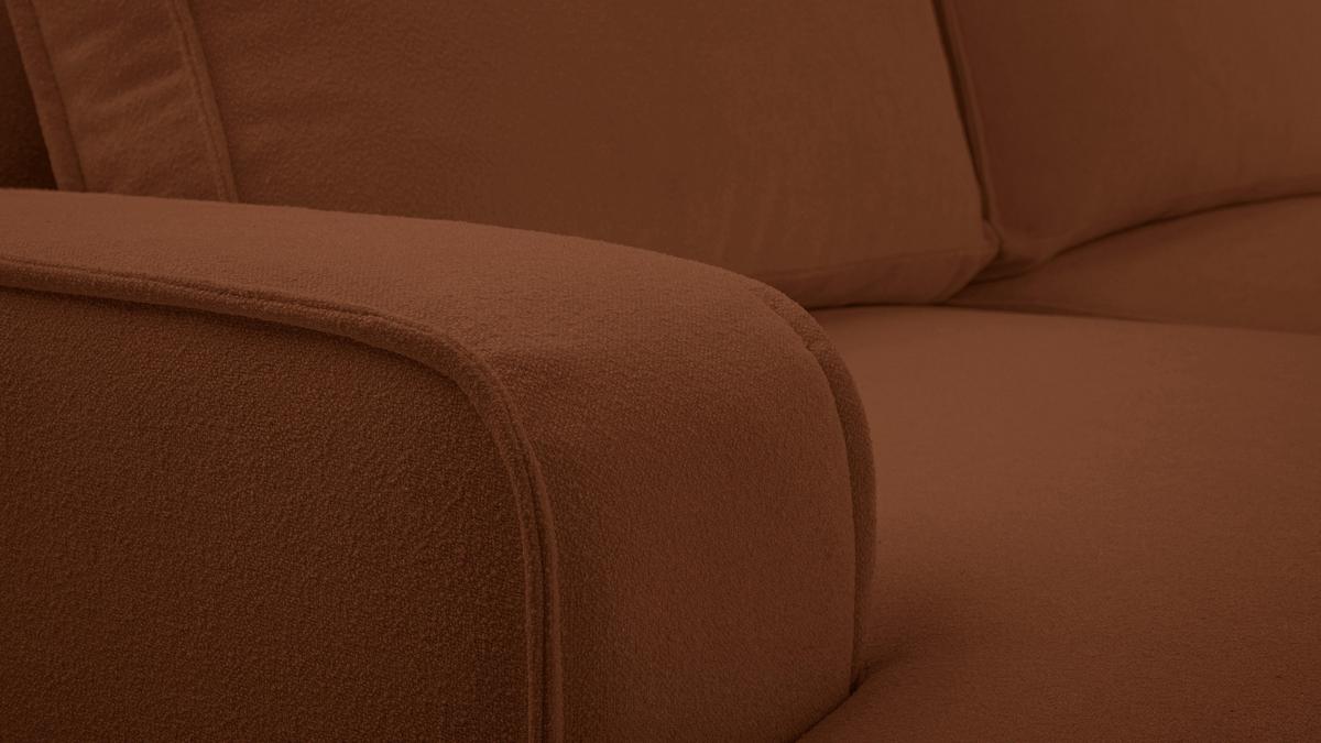 ECKSOFA L Form Ablia Ziegelrot 267/168/87 cm mit Schlaffunktion L - Dunkelorange/Schwarz, Kunststoff/Textil (168/267cm) - AX Living