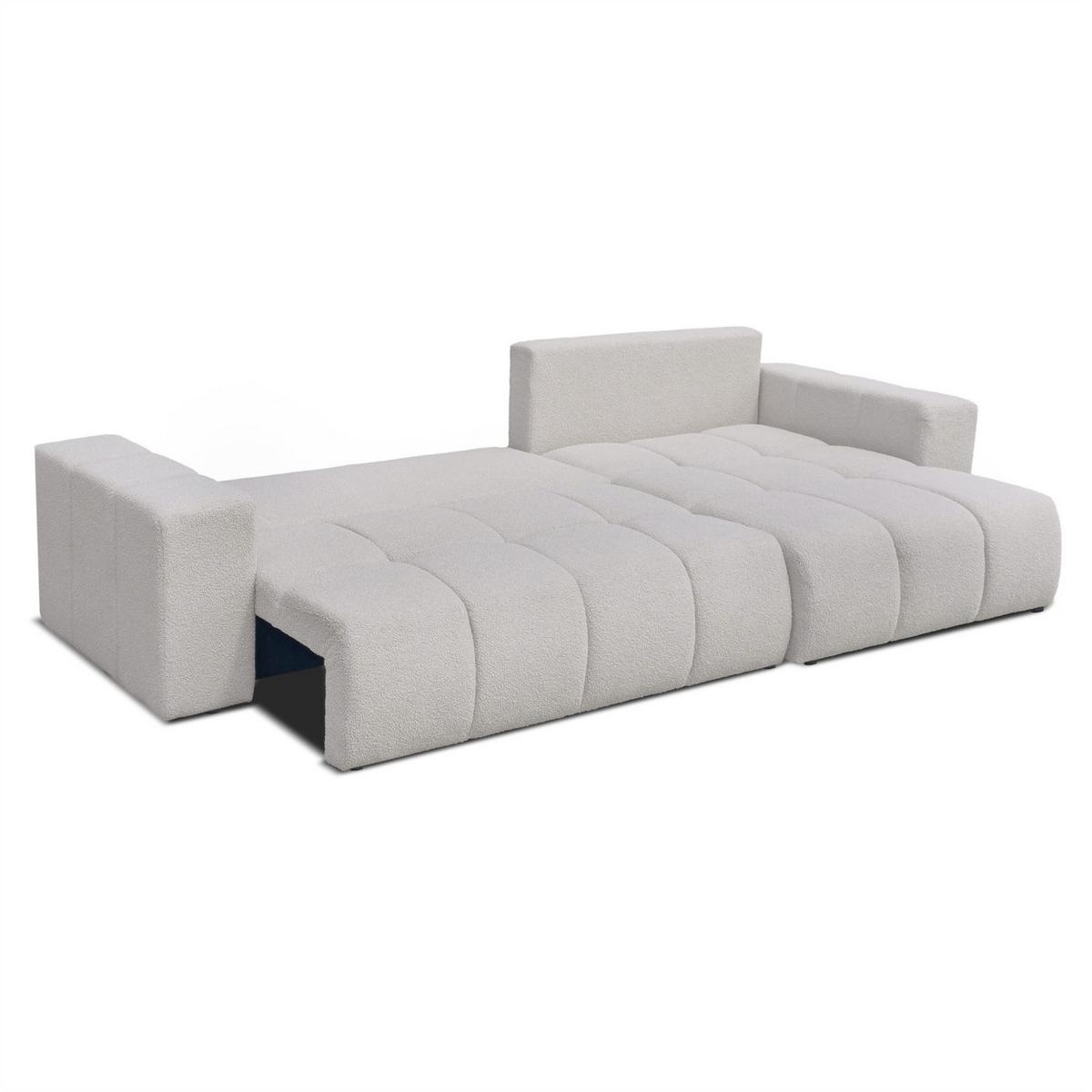 ECKSOFA Anabel Max Mit Schlaffunktion - Hellgrau, Holzwerkstoff/Textil (145/278cm) - Fun Möbel