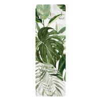 WANDGARDEROBE - Aquarell Tropisches Arrangement mit Monstera 34/105 cm - Grün, Holzwerkstoff (34/105/1.6cm) - Bilderwelten