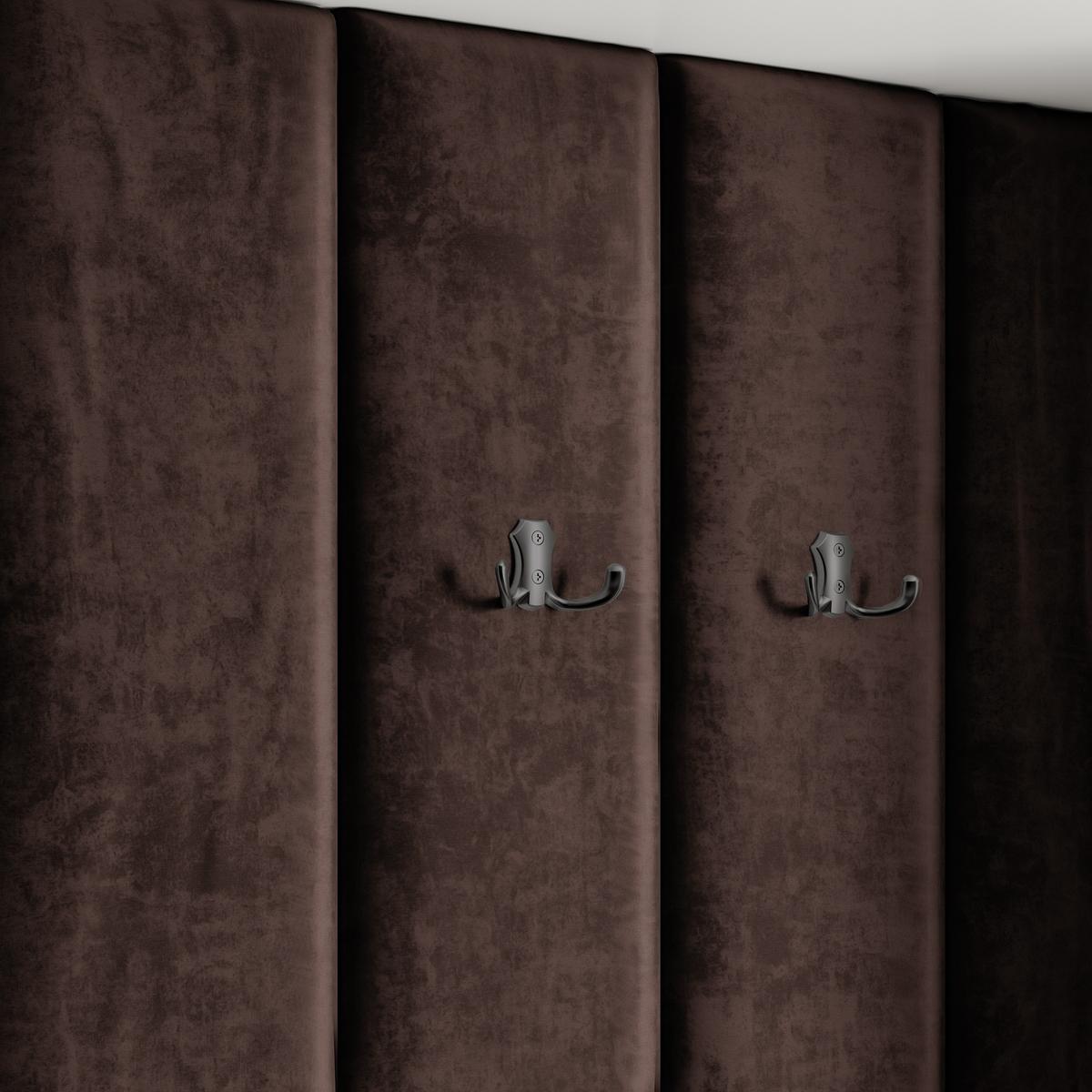 GARDEROBENSCHRANK REMA 120/240/60 cm Modern Garderobe-Set Eiche Lefkas - Eichefarben/Schwarz, Holzwerkstoff (120/240/60cm) - MASSENO