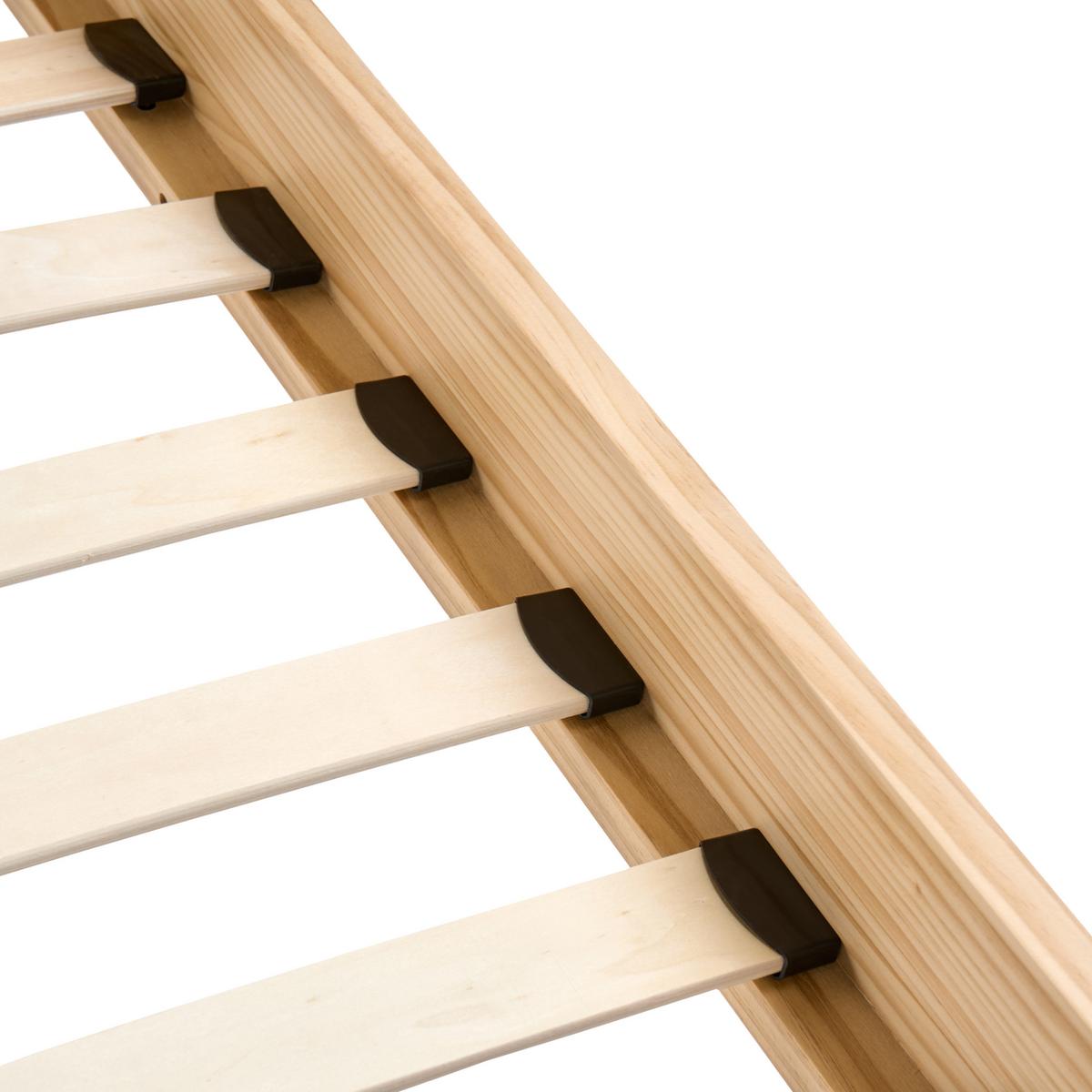 BETT mit Lattenrost 160/200 cm Kiefernholz Hellbraun Sephos - Hellbraun, Holz (160/200cm) - Beliani