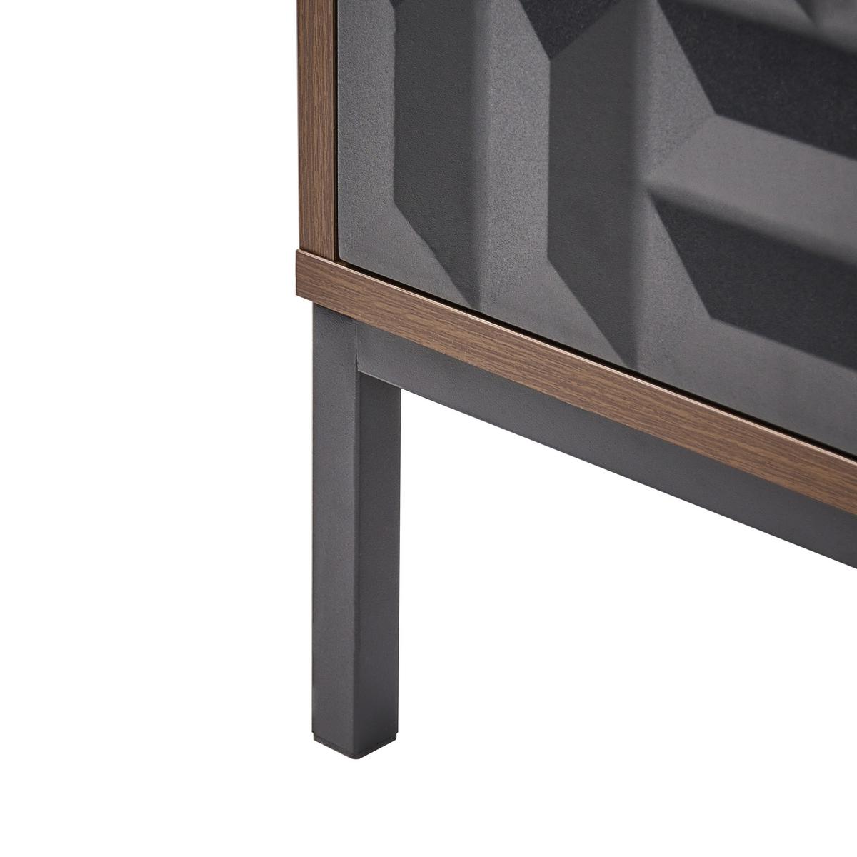 NACHTTISCH mit 1 Schublade Dunkelbraun Caraquet - Dunkelbraun, Holzwerkstoff (40/50/60cm) - Beliani