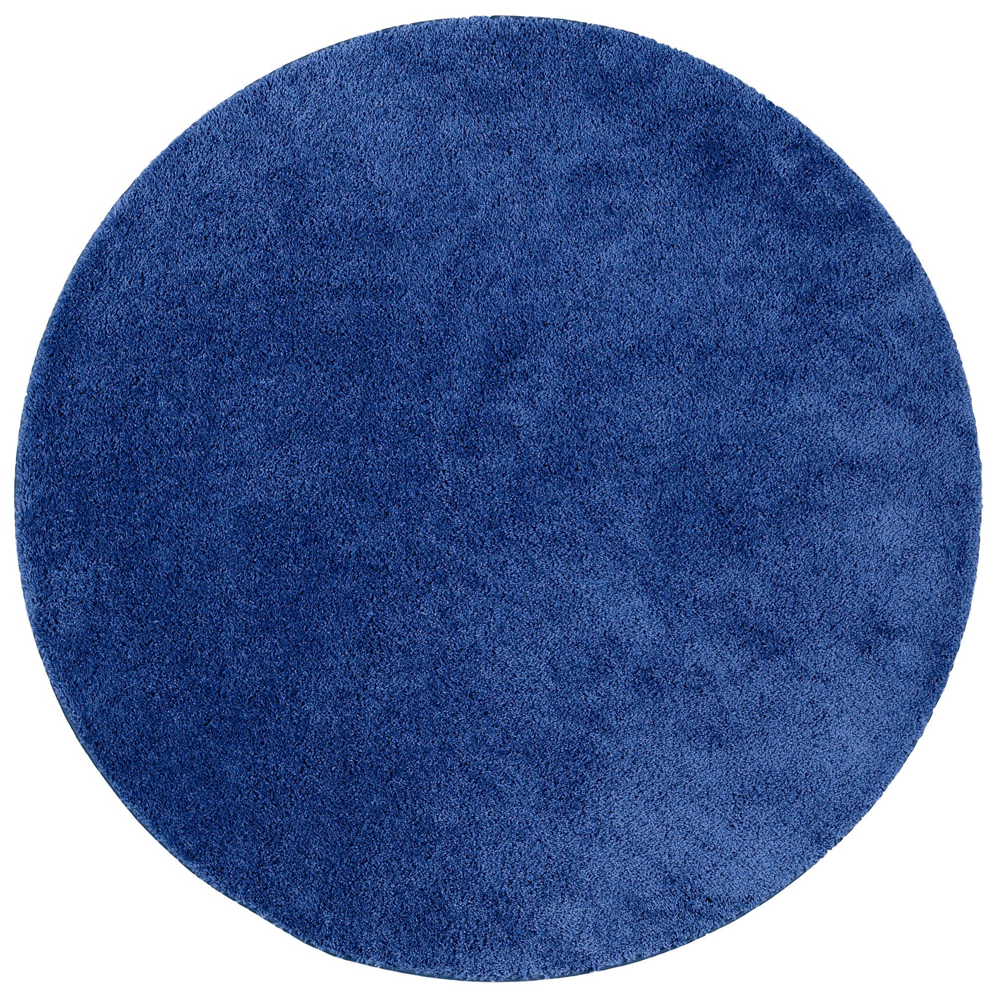 HOCHFLOR SHAGGY TEPPICH PALACE RUND - Dunkelblau, Textil (200/200cm) - Snapstyle