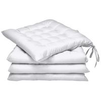 STUHLKISSEN Lea 40/40/5 cm Weiß 4tlg - Weiß, Textil (40/40cm) - Beautissu 