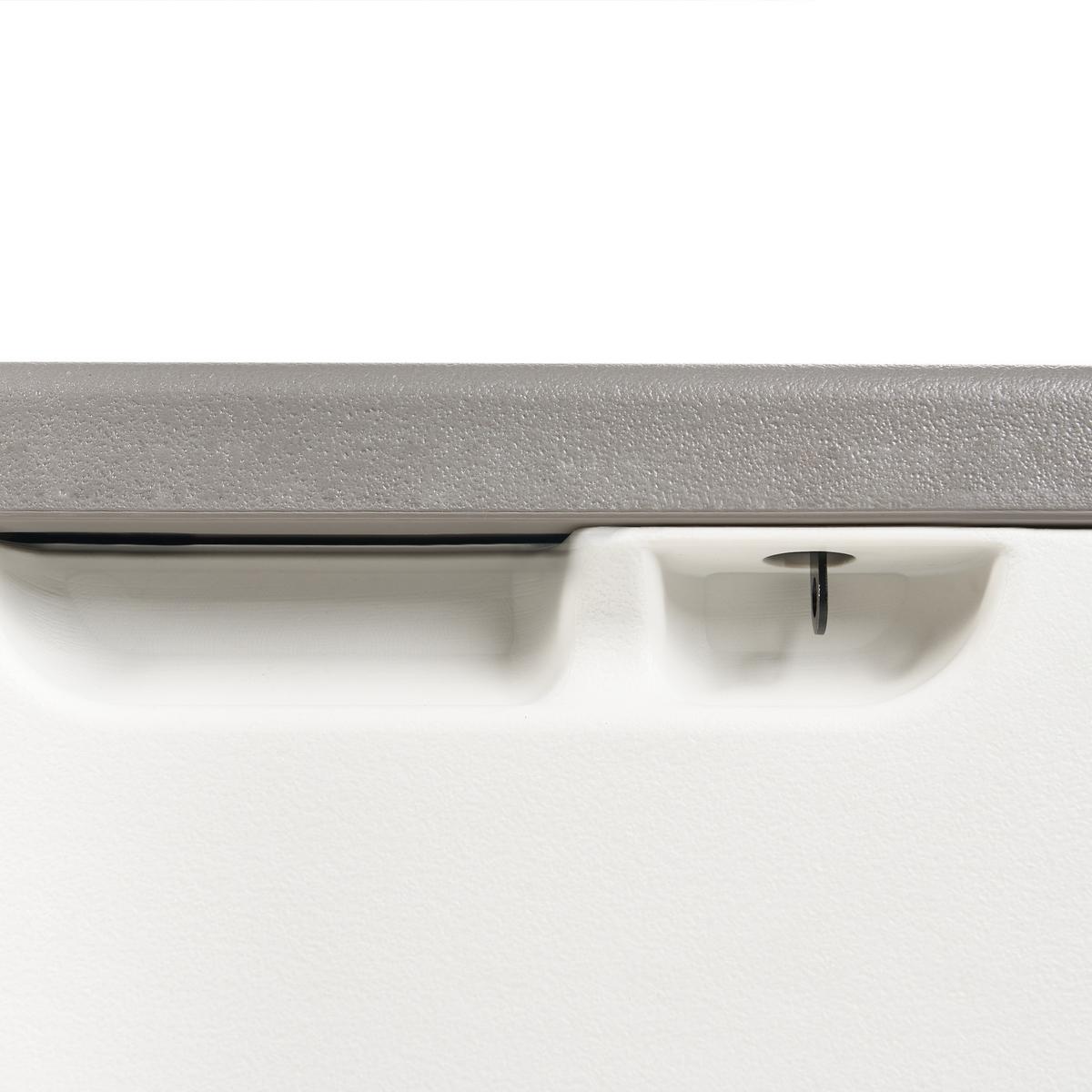 AUFBEWAHRUNGSBOX 116/60 cm Weiß Milies - Weiß/Grau, Kunststoff (116/60/60cm) - Beliani