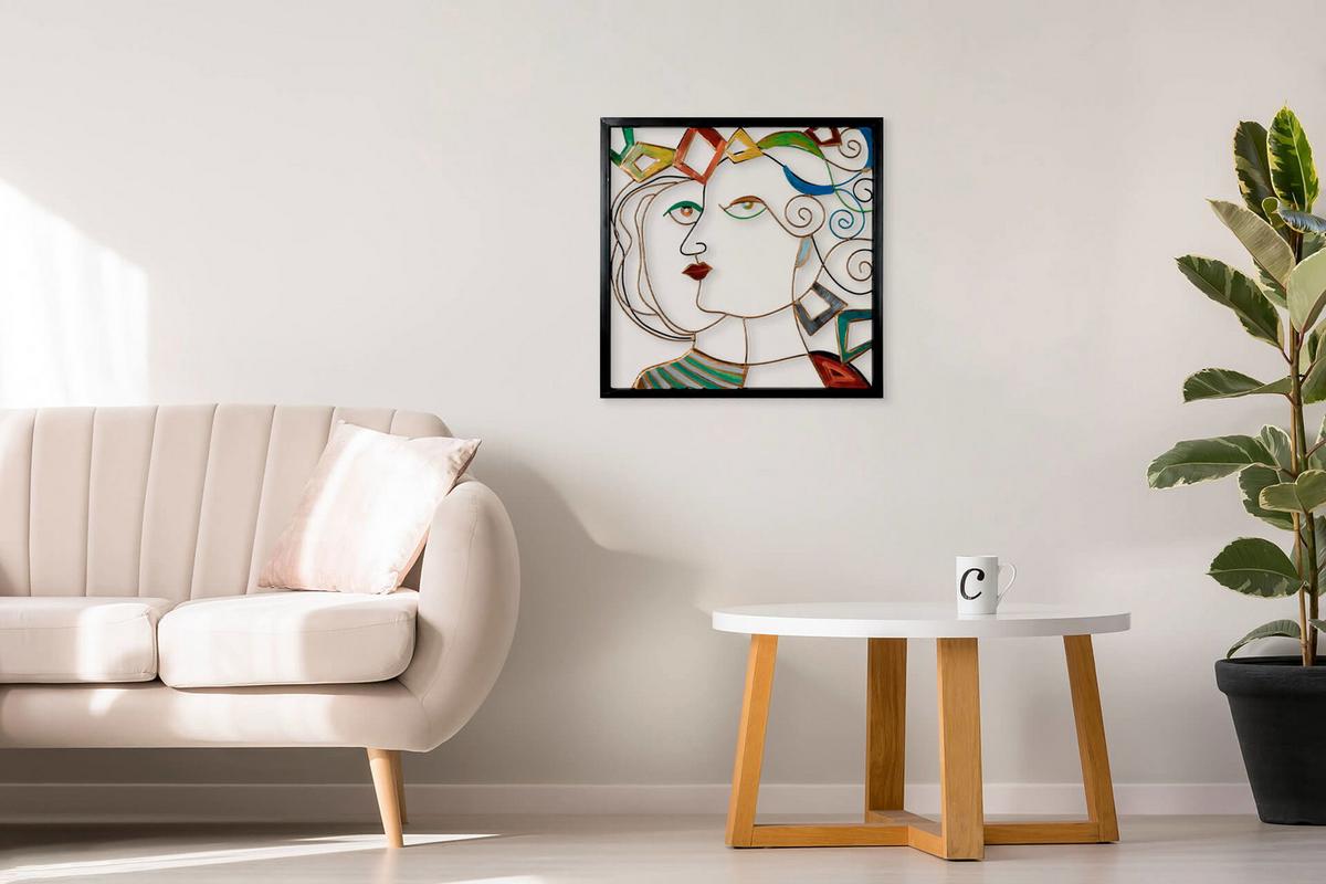METALLBILD Bunt 60/60 cm - Multicolor, Metall (1.48/60cm) - KUNSTLOFT