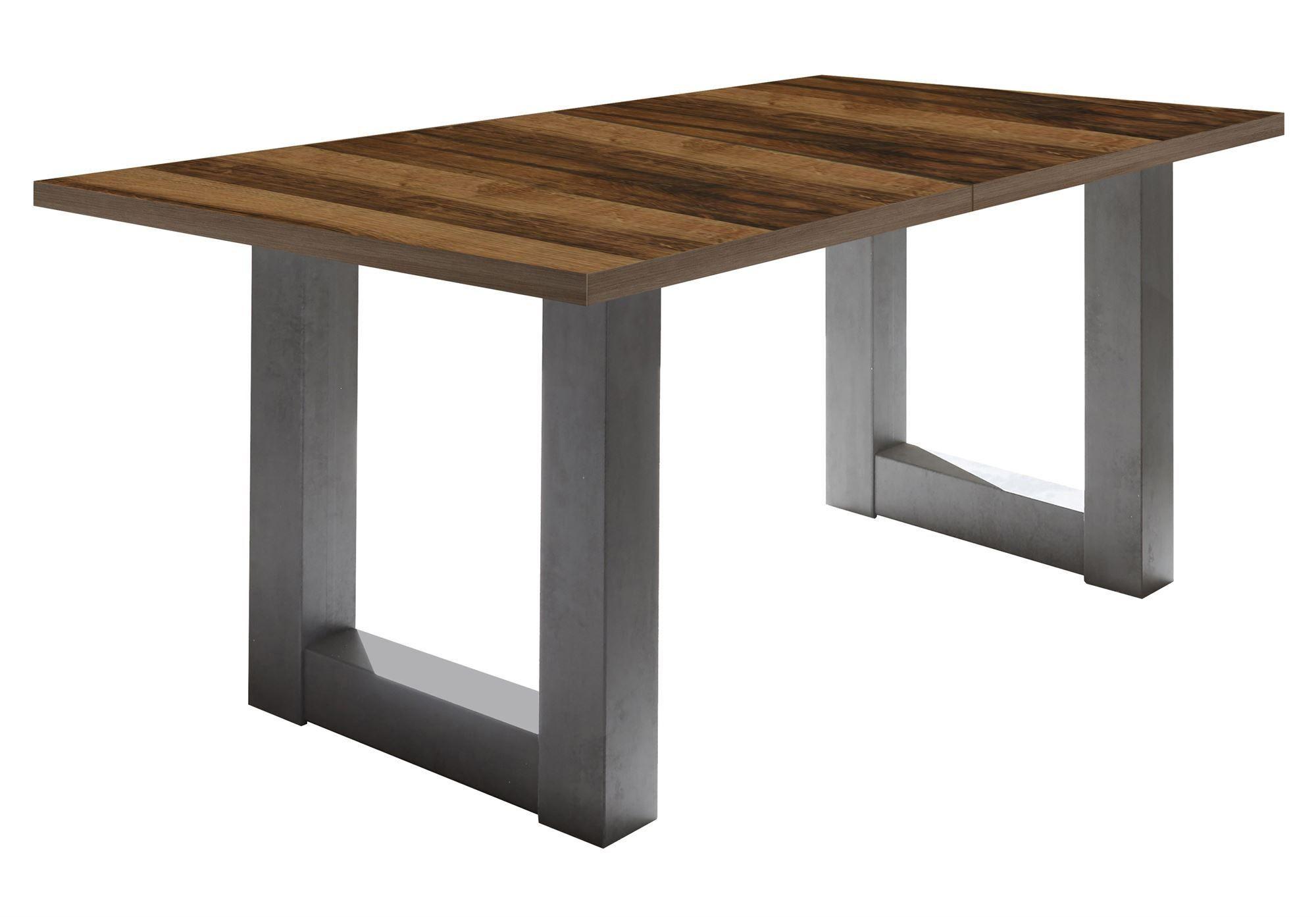 ESSTISCH ausziehbar Eila 3 140 x 90 x 75 Esszimmertisch Graphit/Plankeneiche - Alteiche, Holz (140/90/75cm) - 58aufmkessel