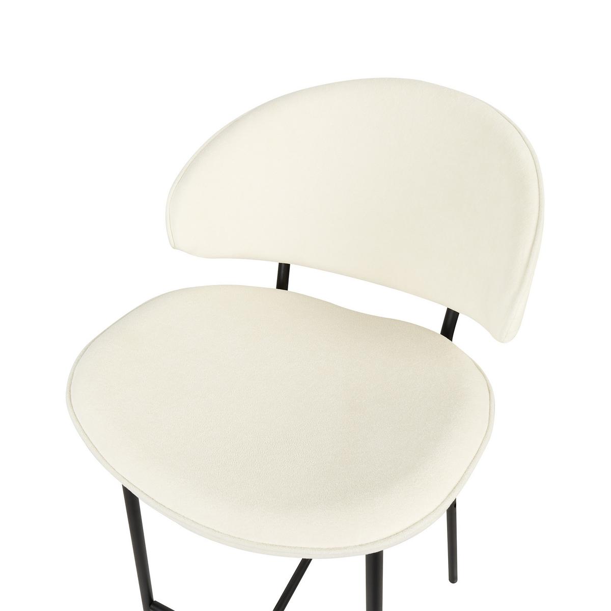 BARSTUHL 2er-Set Hellbeige Kiana - Beige, Textil (49/104/59cm) - Beliani