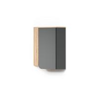 BADSCHRANK Marano Anthrazit 42.4 x 75 cm mit Tür und offenen Fächern - Anthrazit, Holzwerkstoff (42.4/75/42.4cm) - Livinity®