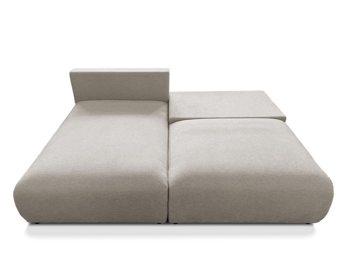 ECKSOFA Sora mit Schlaffunktion, Bettkasten und extra tiefer Komfortzone aus hochwertigem Taupe Strukturstoff - Taupe/Schwarz, Holz/Kunststoff (140/200cm) - S-Style