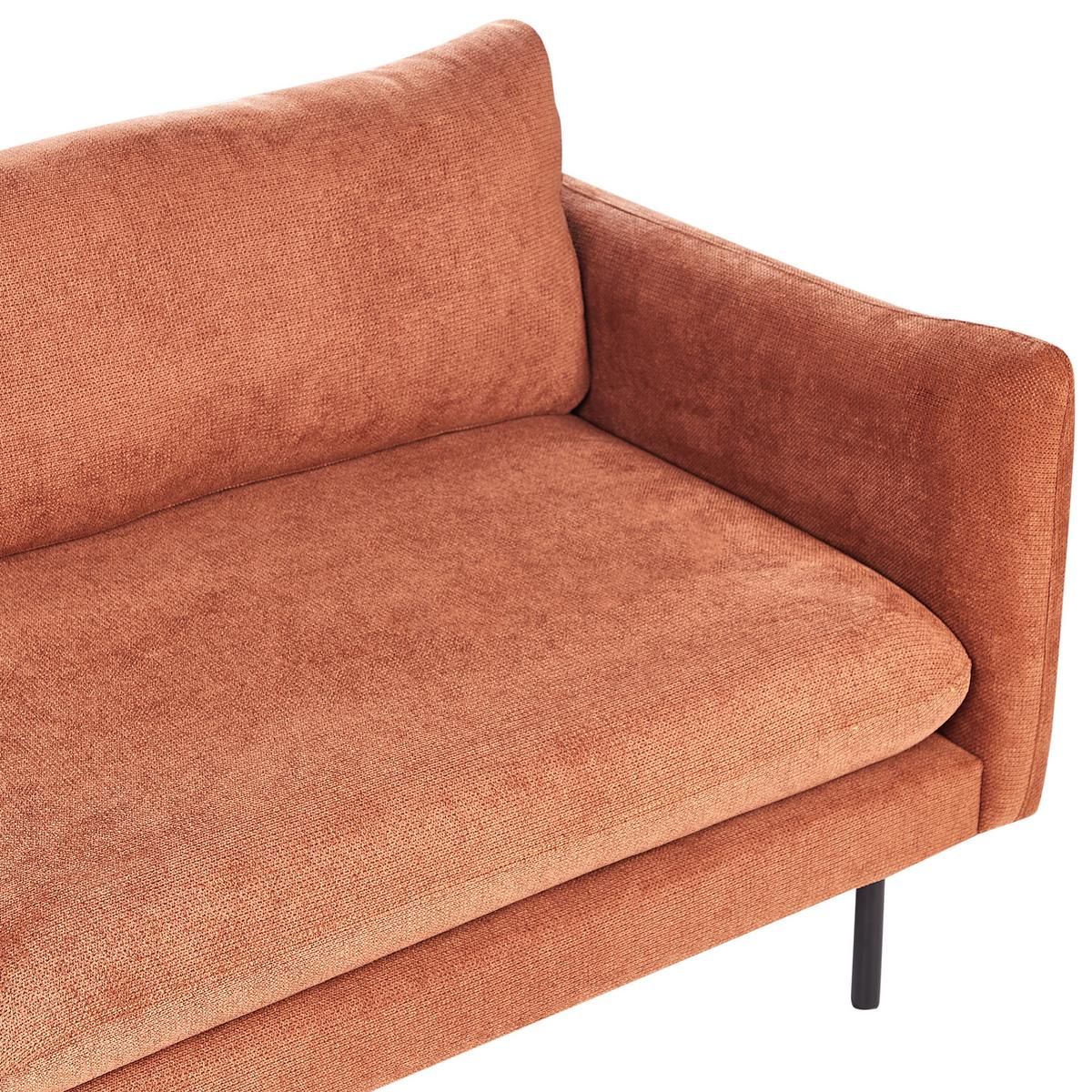 3-SITZER-SOFA Chenillegewebe Goldbraun Vinterbro - Goldfarben, Textil (220/86/84cm) - Beliani