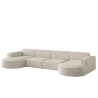 WOHNLANDSCHAFT Palma Xl In Ascot - Beige, Holzwerkstoff/Textil (382/78/165cm) - Fun Möbel