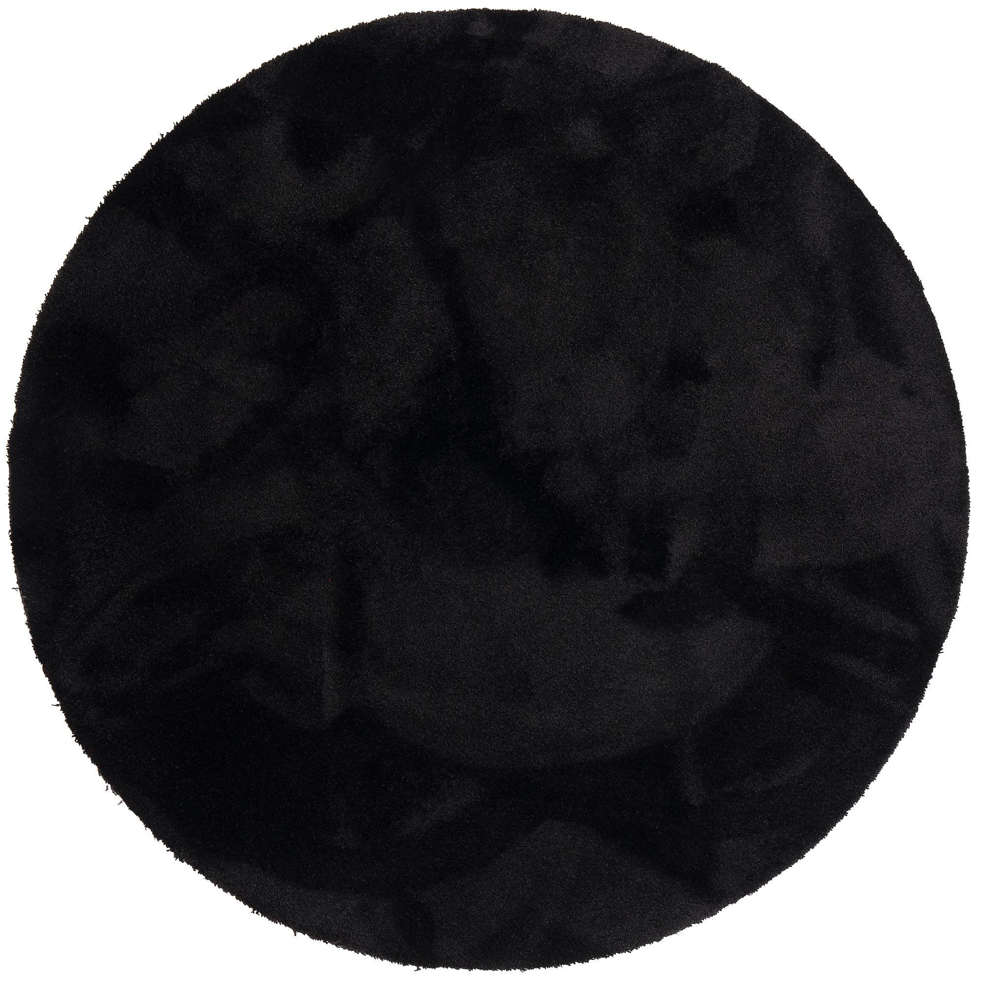 SUPER SOFT HOCHFLORTEPPICH LIVORNO RUND - Schwarz, Textil (100/100cm) - Snapstyle