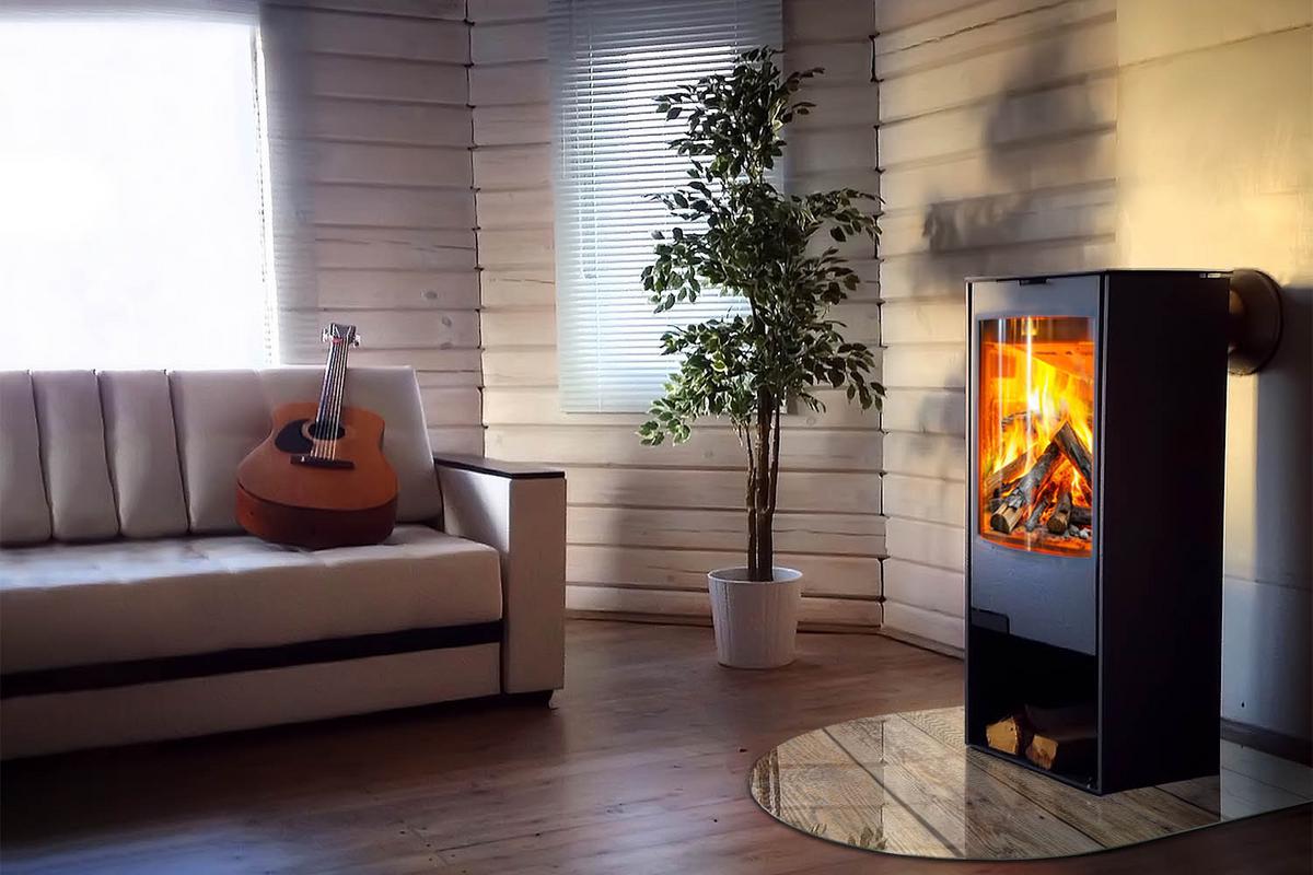 GLASPLATTE für Kamin 100x100 cm - Beige, Glas (100/100/0.4cm) - TULUP