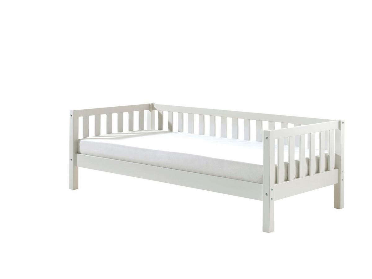 BETT Karena 211x68x98 aus Massivholz in Weiß - Weiß, Holz (90/200cm) - 58aufmkessel