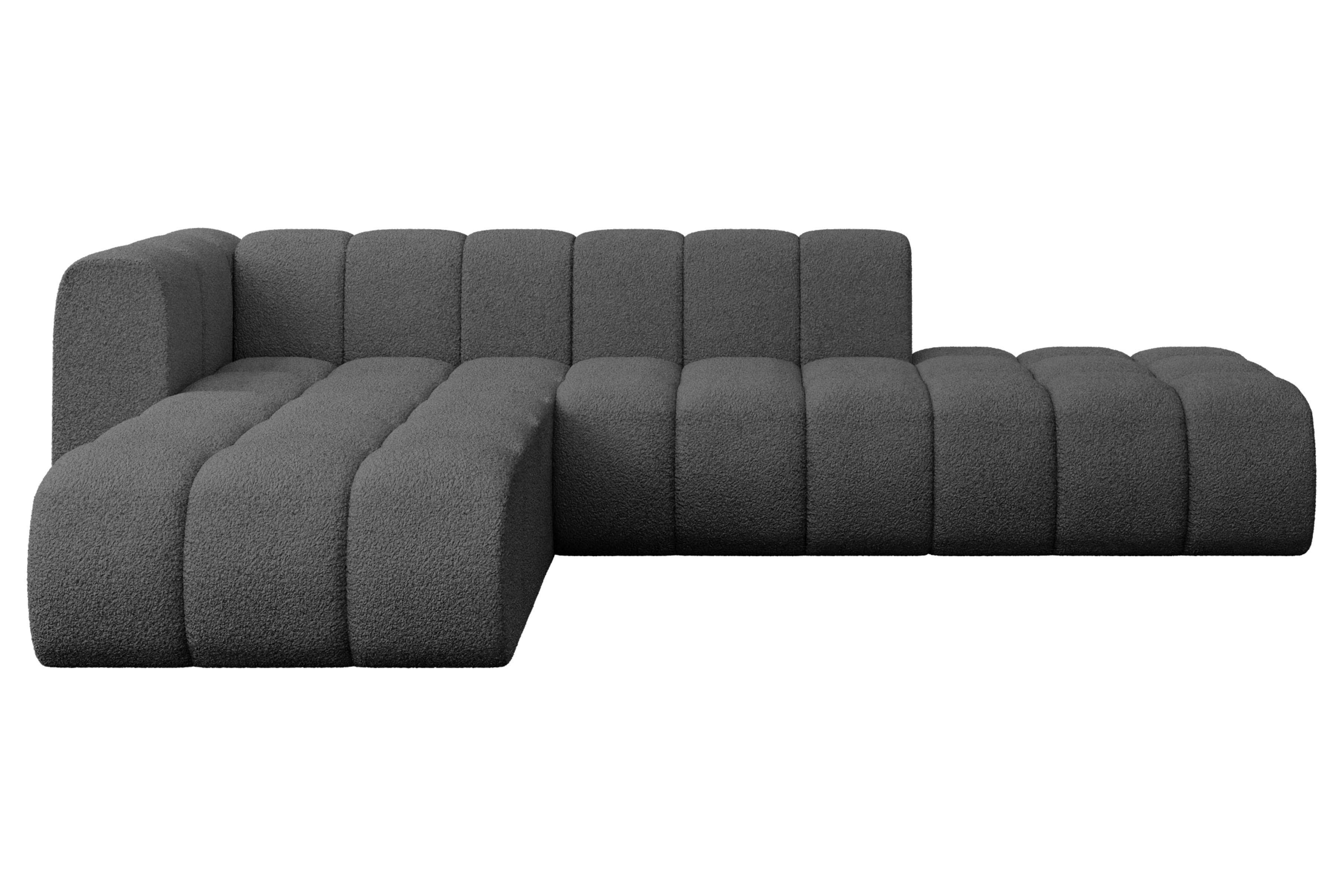 ECKSOFA modulares Sofa Zuvon-L1 - 296x177x70 cm Grau - Grau, Holzwerkstoff/Textil (296/177cm) - ALTDECOR