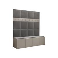 GARDEROBEN-SET Orion V - Kaschmir/Grau, Holzwerkstoff/Kunststoff (168/186/46cm) - MIRJAN24