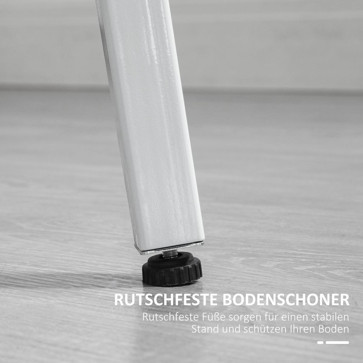 ESSZIMMERTISCH Esstisch Küchentisch für 4 Personen für Esszimmer, Küche, Braun - Naturfarben, Metall (80/80/76cm) - HOMCOM