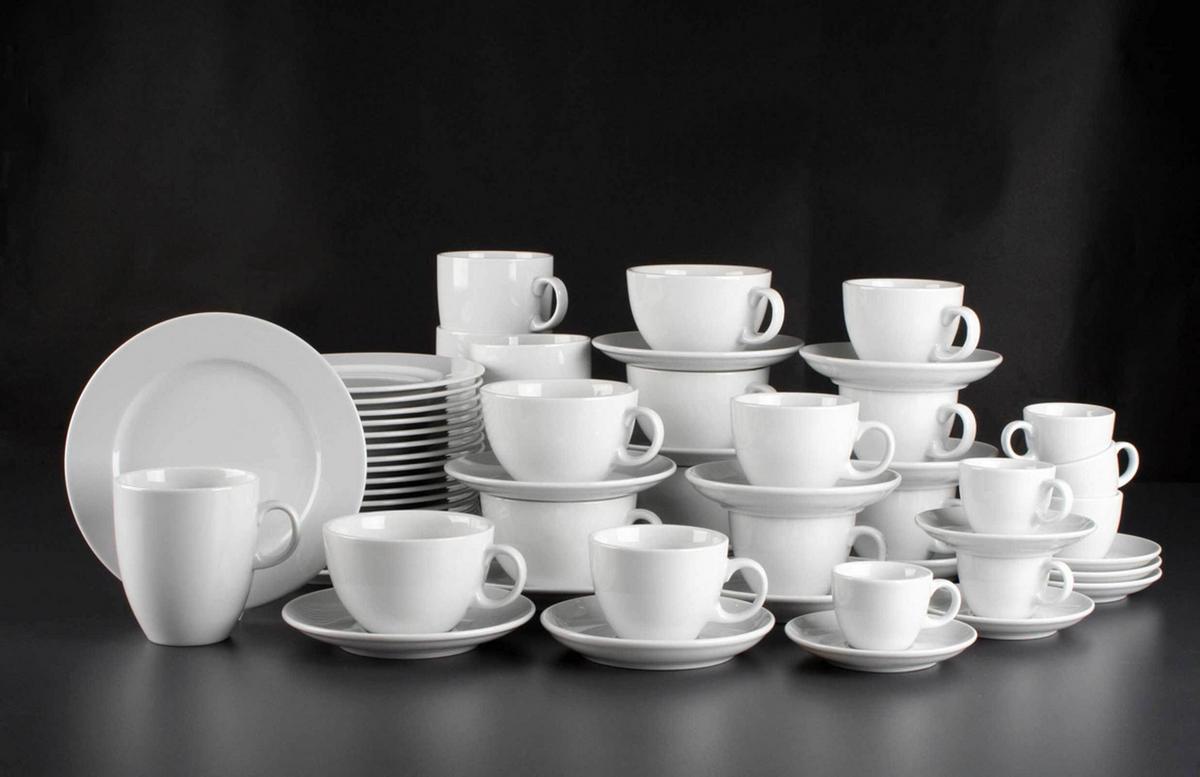 CAPPUCCINOTASSE MIT UNTERTASSE VIP. weiß 220 ml - Weiß, Keramik (0.22L) - Seltmann Weiden