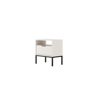 NACHTSCHRANK Austin 33/56,4/55 cm - Schwarz/Weiß, Holzwerkstoff (33/56/55cm) - RAUMHIRSCH FURNITURE