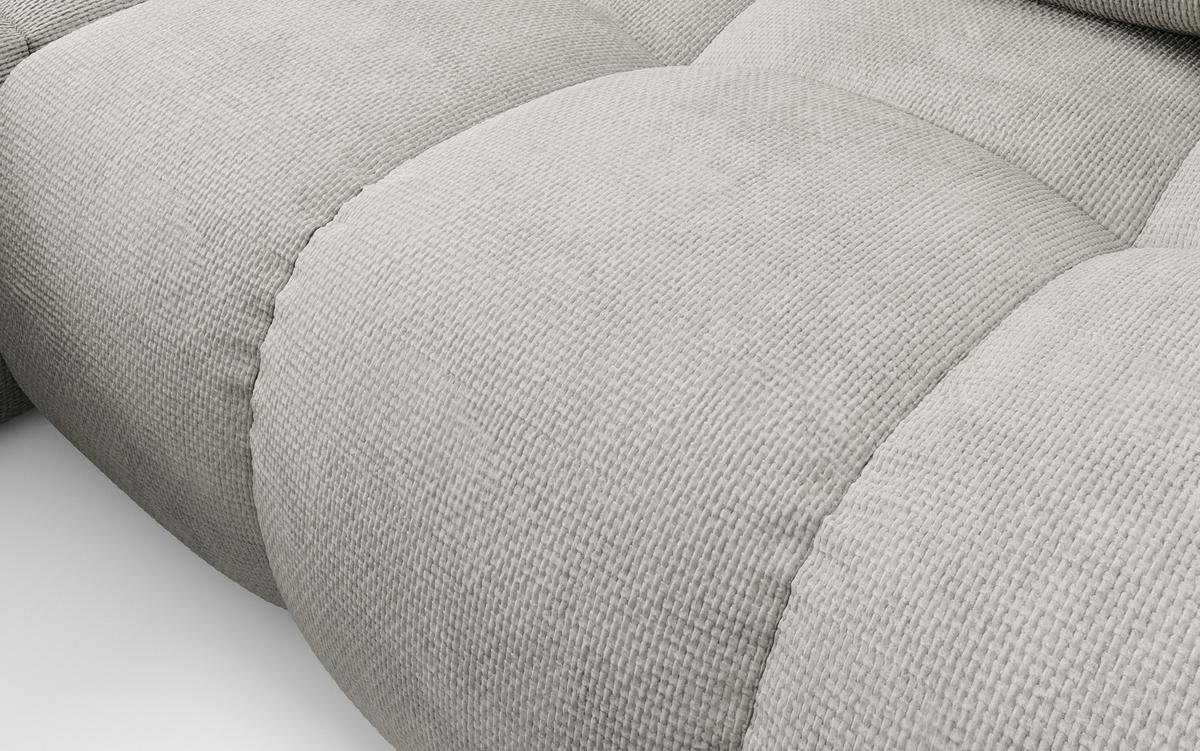 ECKSOFA DUCA L-S Hellgrau Chenille mit Schlaffunktion - Hellgrau, Holz (266.5/266.5cm) - MASSENO