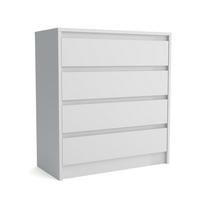 KOMMODE ASTORRE 75/82/35 cm mit 4 Schubladen Weiß - Weiß, Holzwerkstoff (75/82/35cm) - MASSENO