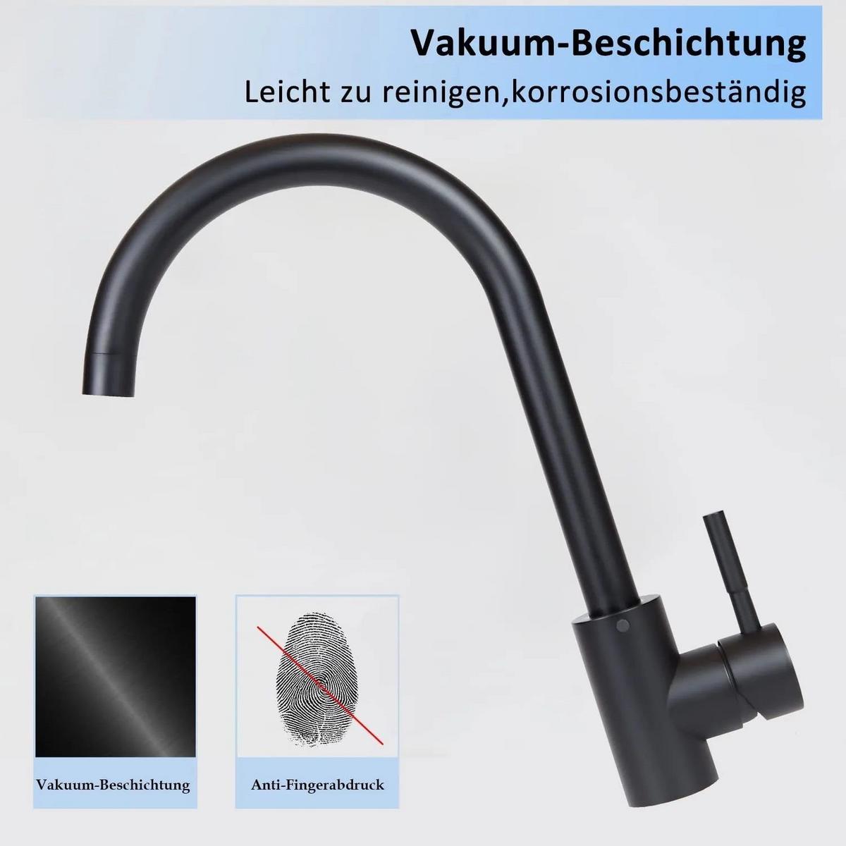 KÜCHENARMATUR SUSANNE 19/6/33 cm - Schwarz, Metall (6/33/19cm) - Nettlife
