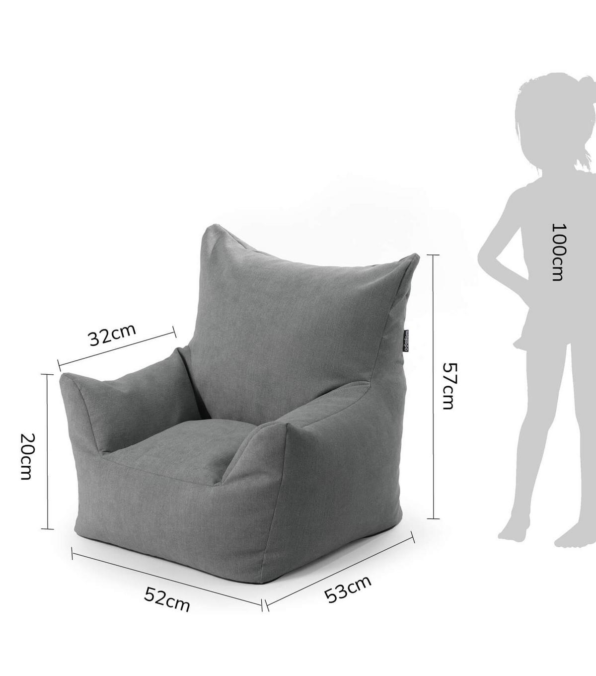 KINDERSESSEL Der Pausenheld - Anthrazit, Textil (52/57/53cm) - Mokebo