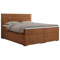 BOXBETT PERA 200/200 Orange Struktur - H4 - Orange, Holz/Textil (200/200cm) - MKS
