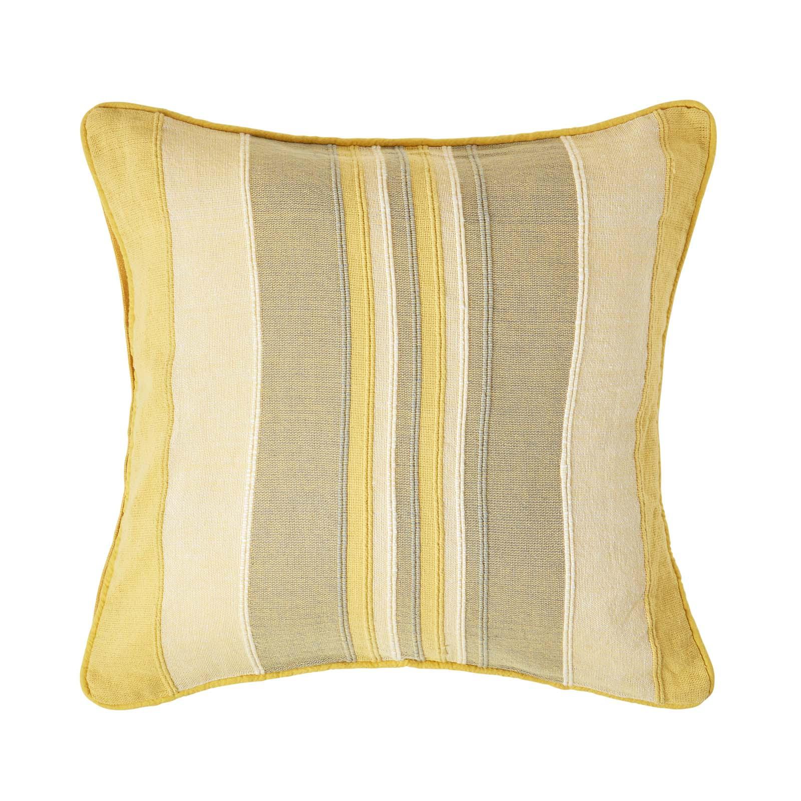 KISSENHÜLLE Morocco Stripe 45/45 cm, 100% Baumwolle - Gelb, Textil (45/45cm) - Homescapes