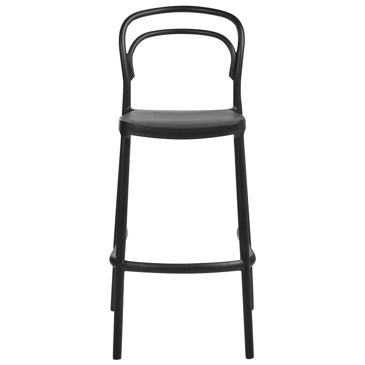 GARTEN-BARHOCKER 2er-Set Schwarz Porano - Schwarz, Kunststoff (48/106/48cm) - Beliani