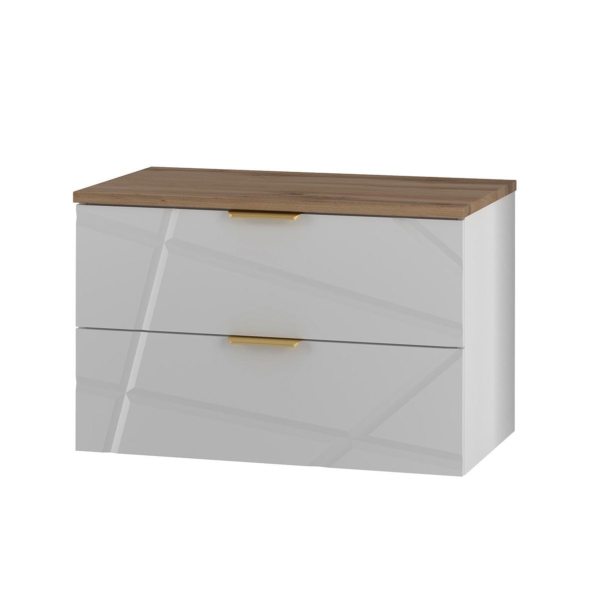 WASCHTISCHUNTERSCHRANK 80.6cm Aurora Weiß - Weiß, Holzwerkstoff (80.6/52.2/46.5cm) - Petits-meubles