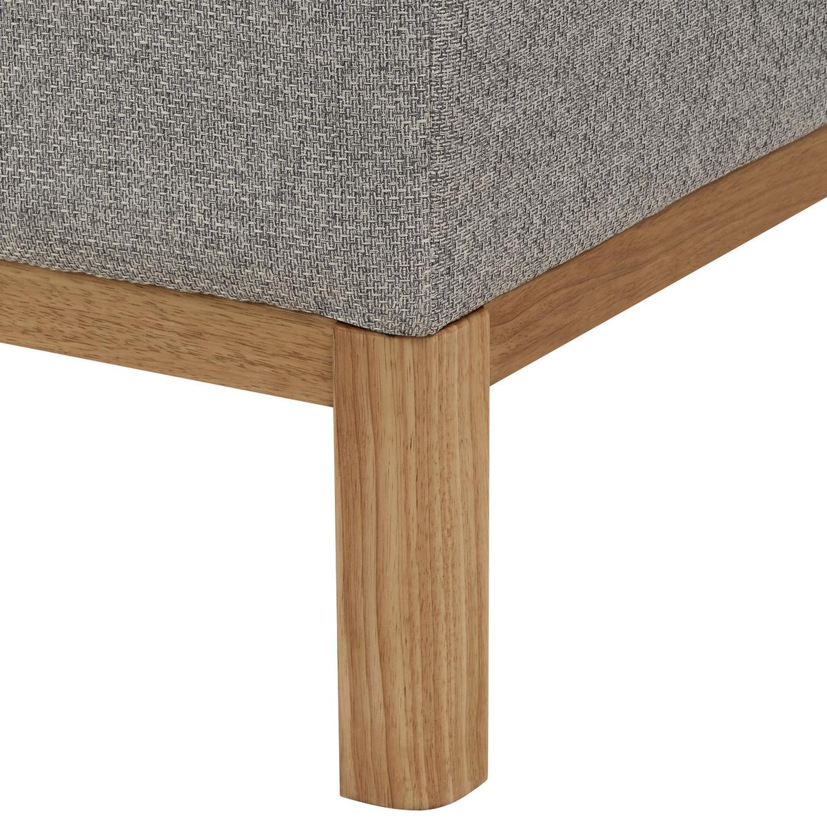 ECKSOFA 3-Sitzer Stoff Hellgrau rechtsseitig Sosjo - Hellgrau, Textil (251/132cm) - Beliani