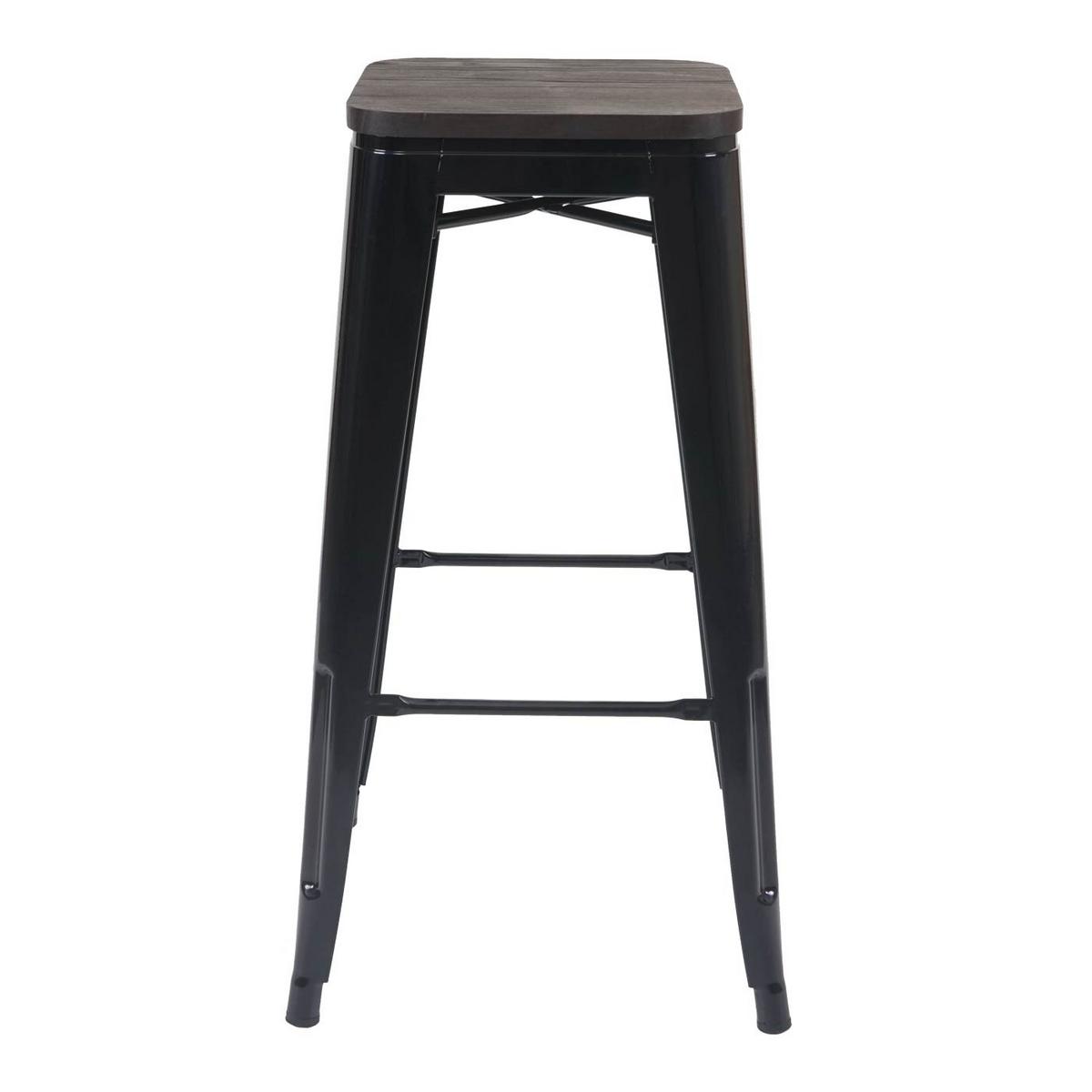 BARHOCKER Schwarz 4er-Set - Schwarz, Holz (42/76/42cm) - MCW