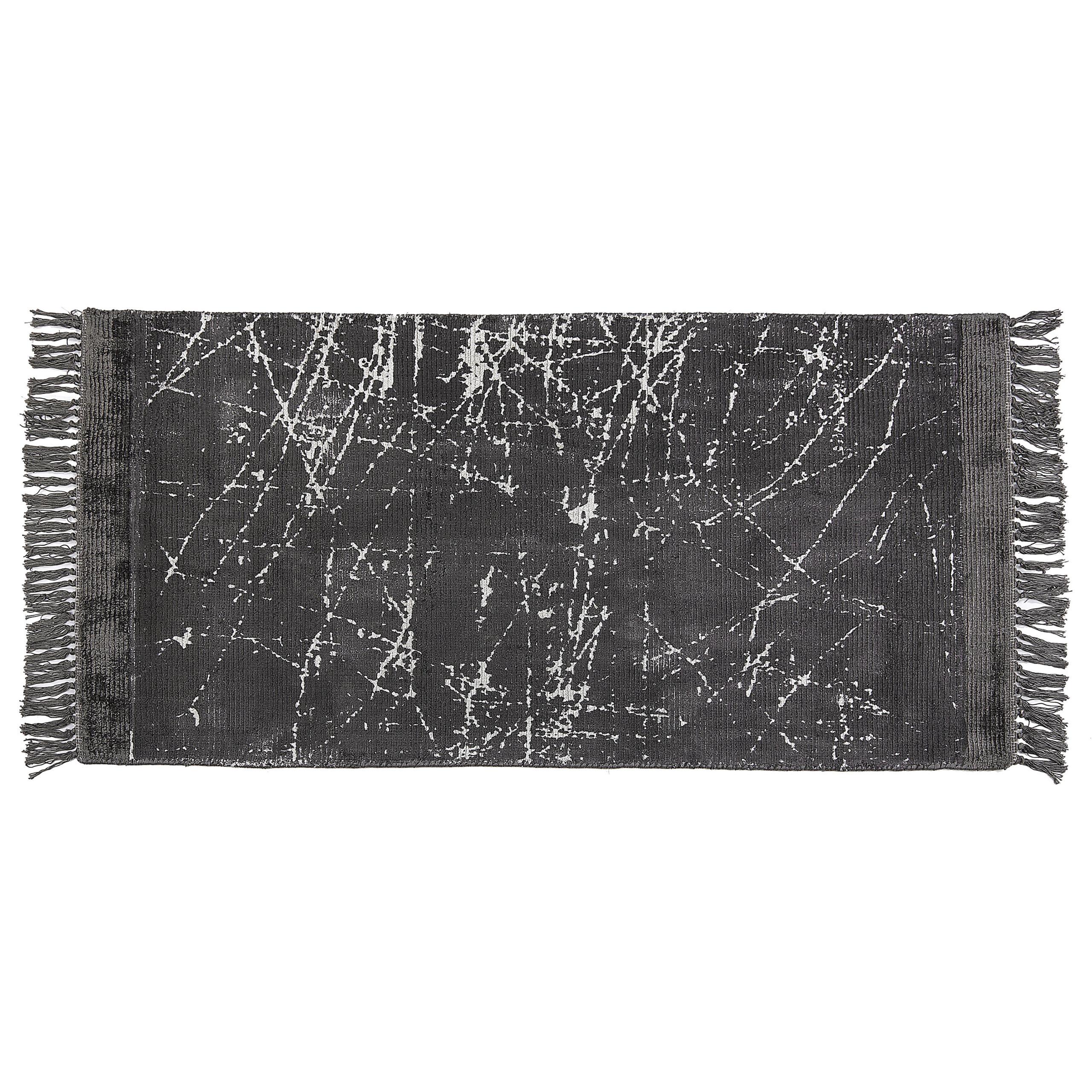KURZFLOR-TEPPICH Hanli 150/80 cm - Grau, Naturmaterialien (80/150cm) - Beliani