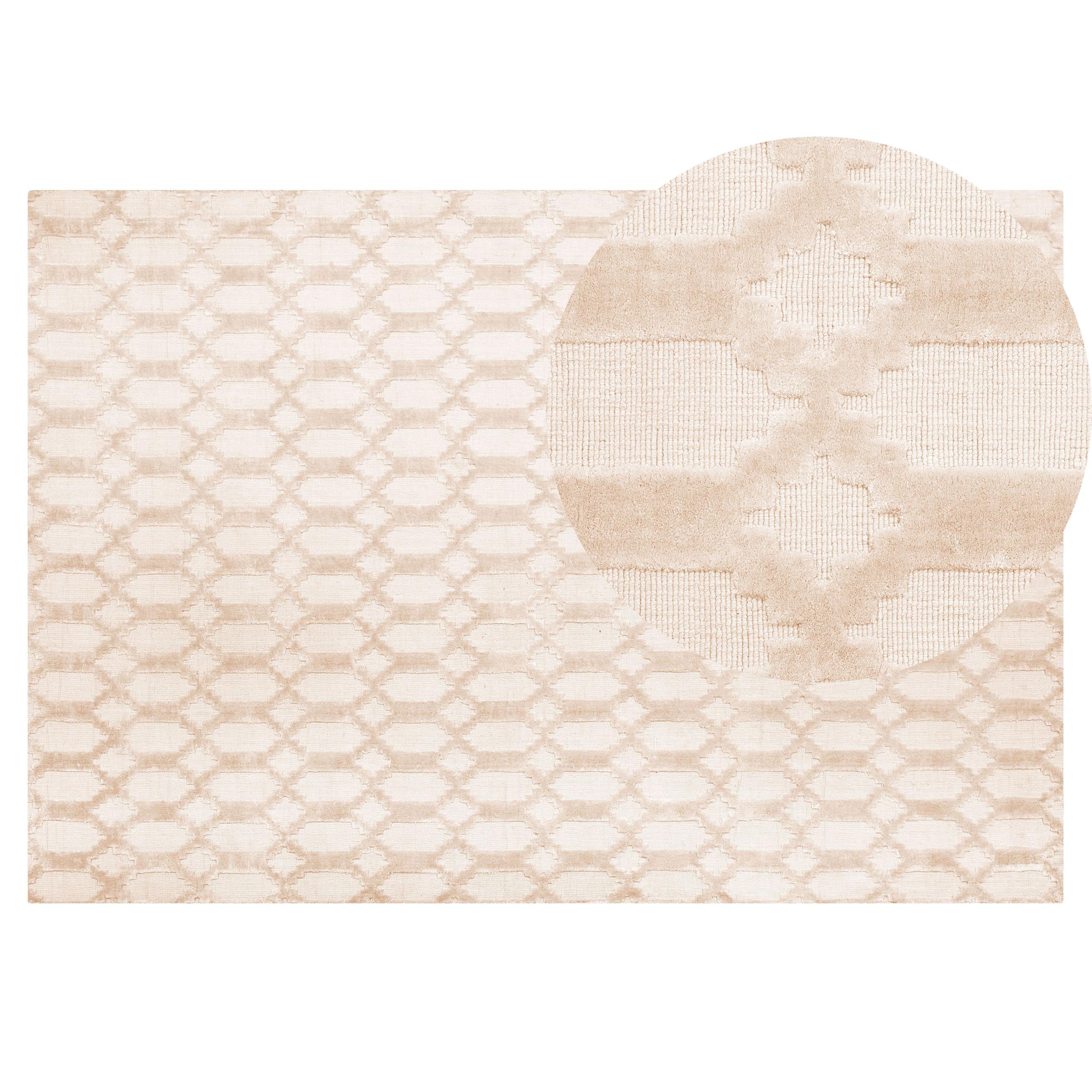 KURZFLOR-TEPPICH Cizre 200/140 cm - Beige, Naturmaterialien (140/200cm) - Beliani