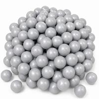 BÄLLEBAD-BÄLLE 50 Stück, Siber/Grau, 5.5 cm - Silberfarben, Kunststoff (5.5/5.5/5.5cm) - Littletom