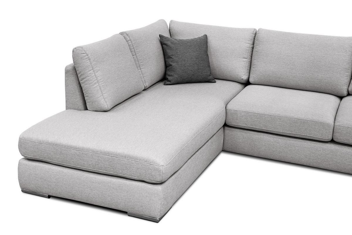 ECKSOFA OTTO 5-Sitzer, hellgrau - Hellgrau, Holzwerkstoff/Textil (219/279cm) - Wozimo