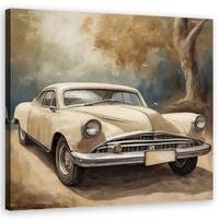 WANDBILD klassisches auto vintage - Beige, Textil (40/40cm) - Feeby