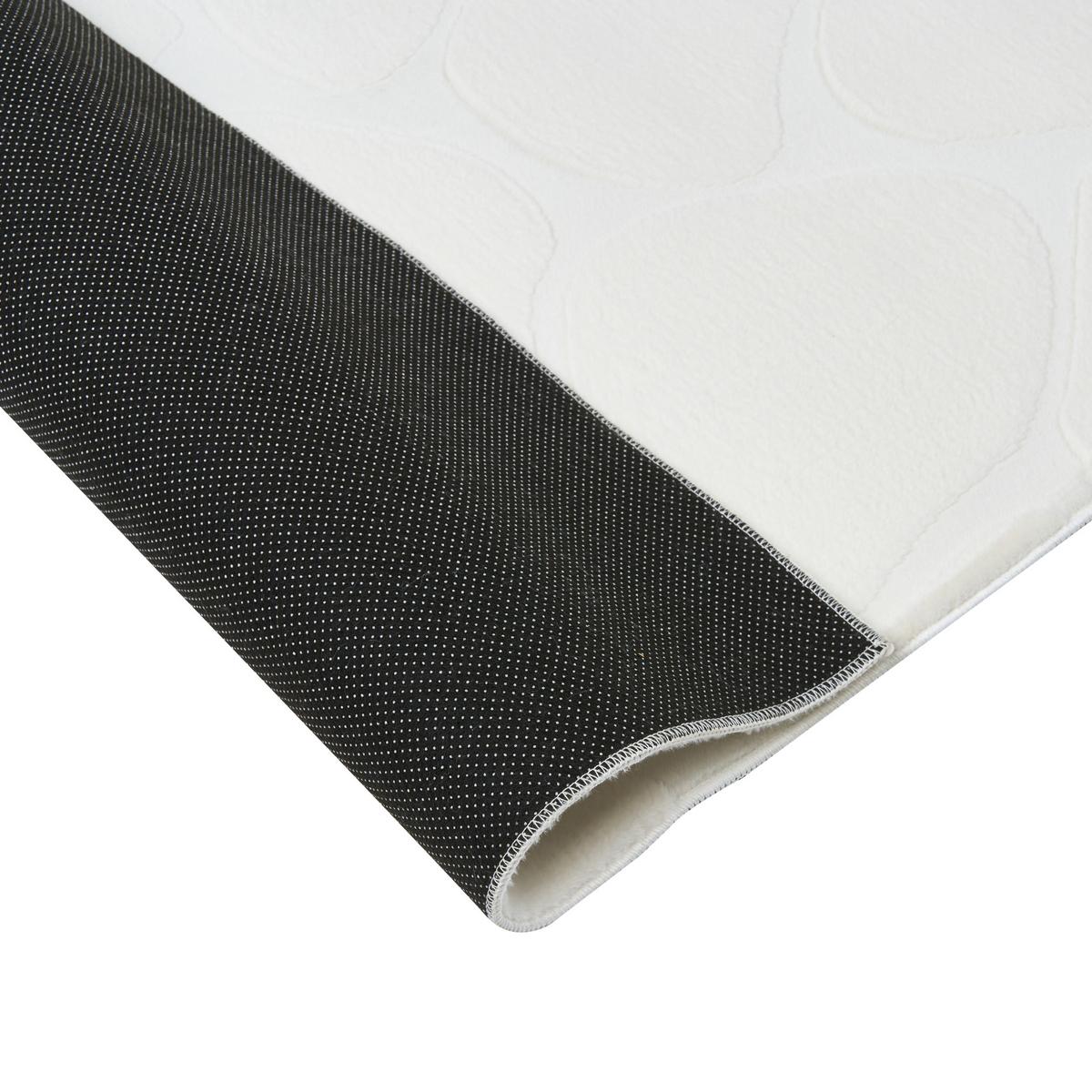 TEPPICH Cremeweiß 80/300 cm Kawi - Creme/Weiß, Textil (80/300cm) - Beliani